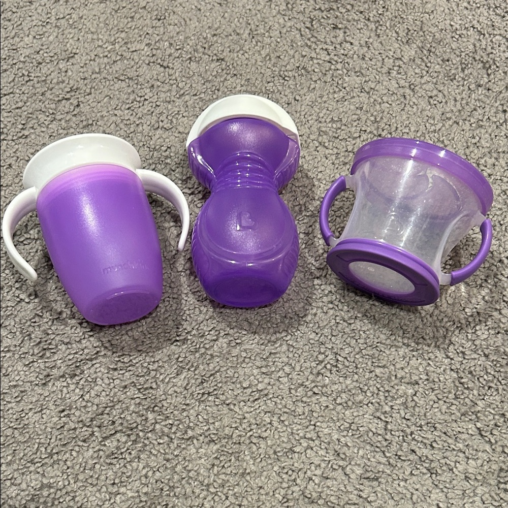 Munchkin Purple Toddler Cup and Snack Holder Set